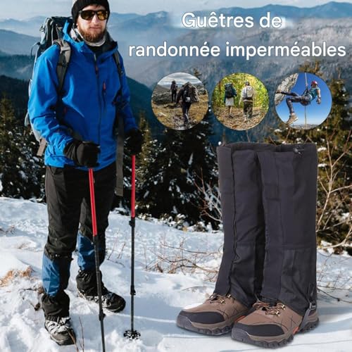 Polainas impermeables y transpirables para botas de montaña en nieve o lluvia 2