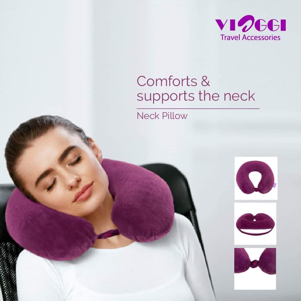 Viaggi Navy Blue Memory Foam travel pillow 4