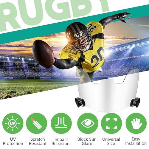 Image of Xuhal 2 Pcs Football Visor for Youth Adult Football Helmet Visor Lacrosse Helmet Eye Shield Eye Protection for Sport