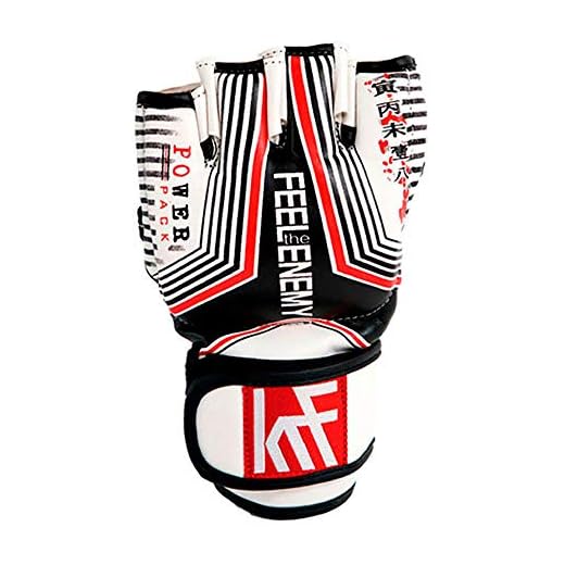 KRF Feel The Enemy Super Eva DBLE Strap 7 oz Box-Handschuhe, Unisex Erwachsene L Schwarz