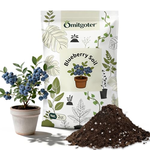 Omitgoter Blueberry Soil Mix 1qt- 100% Natural Organic Potting Soil for Blueberry Trees, Superior...