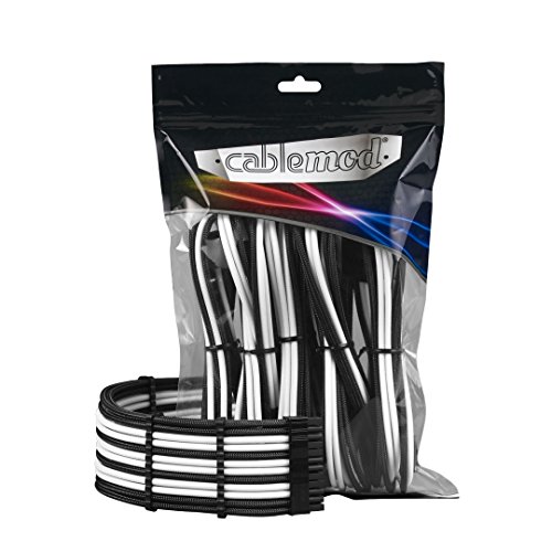 Super Brands CableMod Pro ModMesh Sleeved Cable Extension Kit (Black + White)