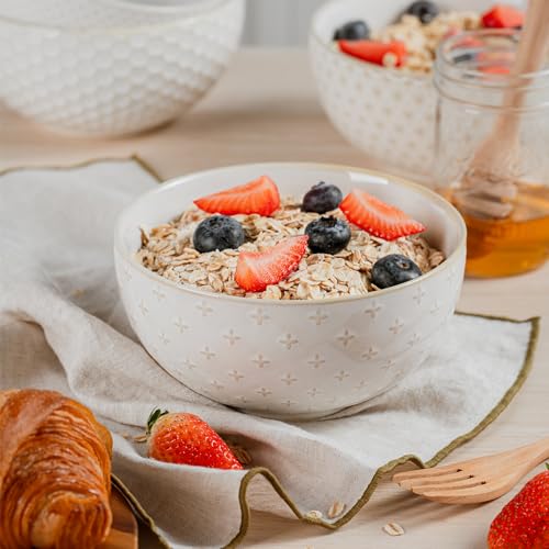 Mikigey Ceramic Cereal Bowls 30 Oz, Soup Bowls Set Of 4 For Kitchen thumb #3