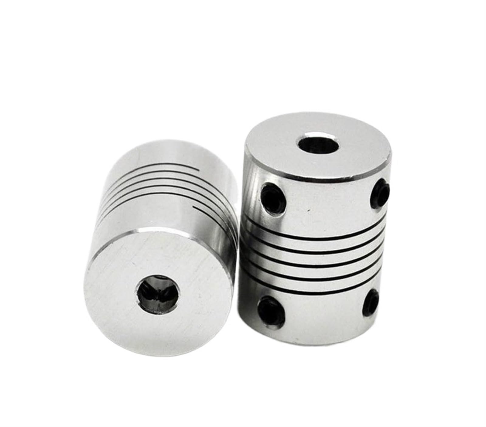 Rigid coupling,Stainless steel rigid coupling 2pcs D19L25 Aluminium CNC Motor Jaw Shaft Coupler 5mm to 8mm Flexible Coupling OD 3/4/5/6/6.35/7/8/10mm(6.35x6.35)