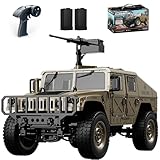 ZAVEN 大型 ラジコン オフロード ミリタリー 人気 34cm ラジコンカー 装甲車 子供用 RCカー 2.4Ghz 4WD LEDライト リモコンカー おもちゃ 車 充電式 2本付き 男の子 6-12歳 お祝い 誕生日 クリスマス ギフト用 大人向け プレゼント 技適認証済み EC8835 (ブラウン)