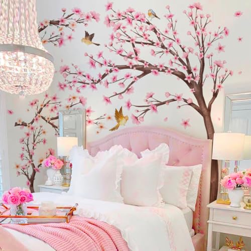 Cherry Blossom Wall Decals 50% Off - Large Removable Floral Tree Art
