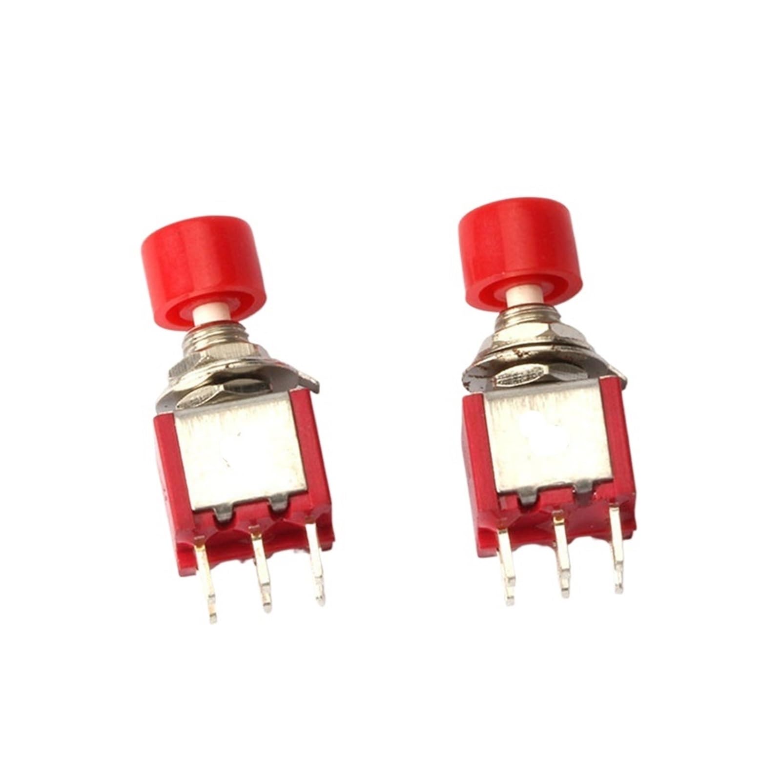 PS-202 Mini 6 mm czerwony zielony 6-pinowy przełącznik przyciskowy 5 szt