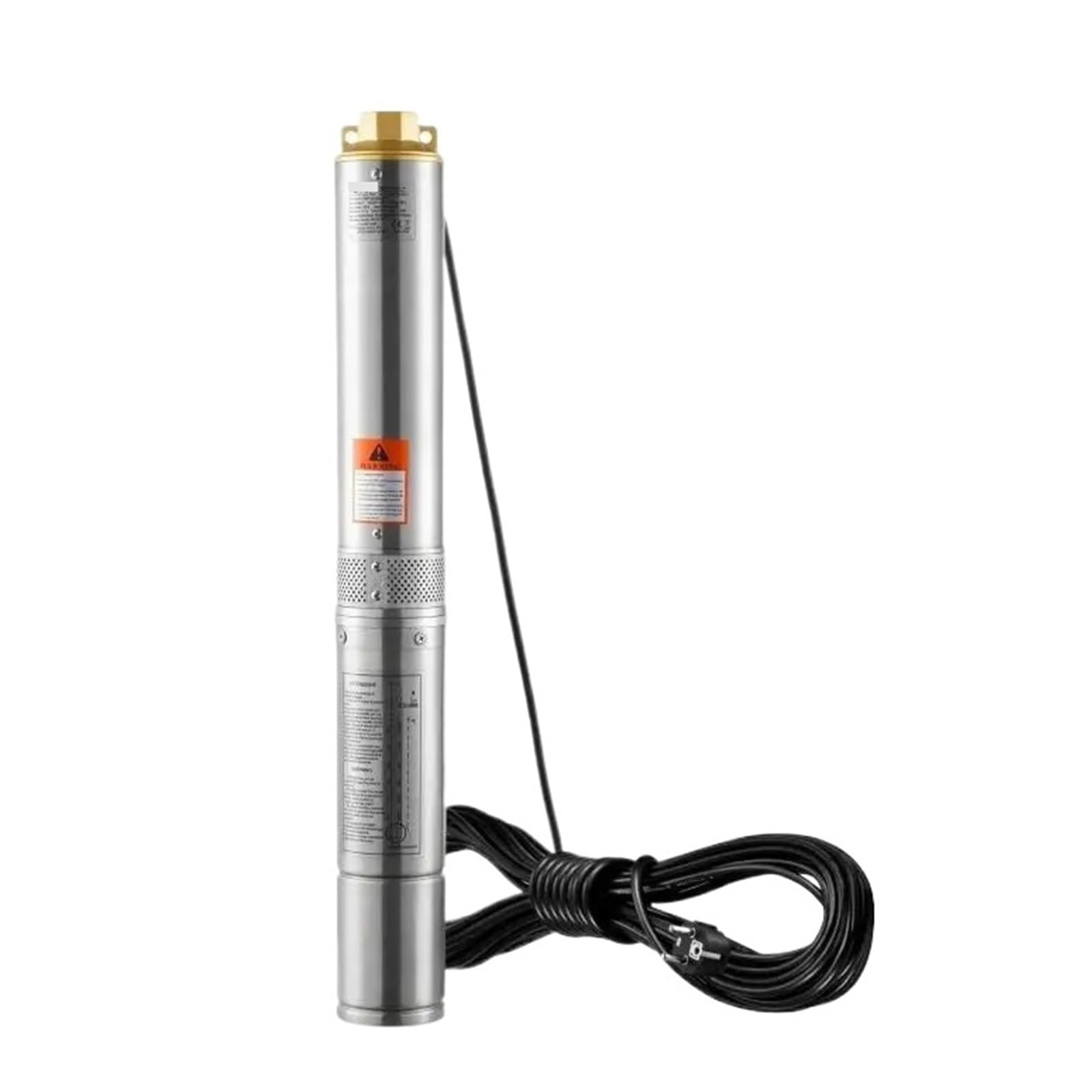 Deep Well Submersible Pump 230V 50Hz Stainless Steel Water Pumps for Industrial Irrigation Powerful Water Flow(370W Built-in)