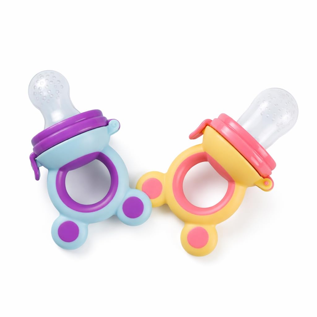Magic Pebbles Baby Fruit Feeder Pacifier | Silicone Food Nibbler Teether for Infants 6+ Months | BPA Free Fresh Food Feeder | Safe Baby Feeding & Teething Toy | Pack of 2-image-3