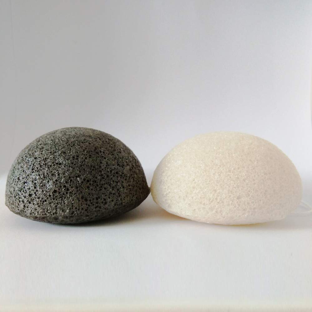 Konjac Face Sponge Set All Natural Facial Sponges (Hemispherical Pure Konjac and