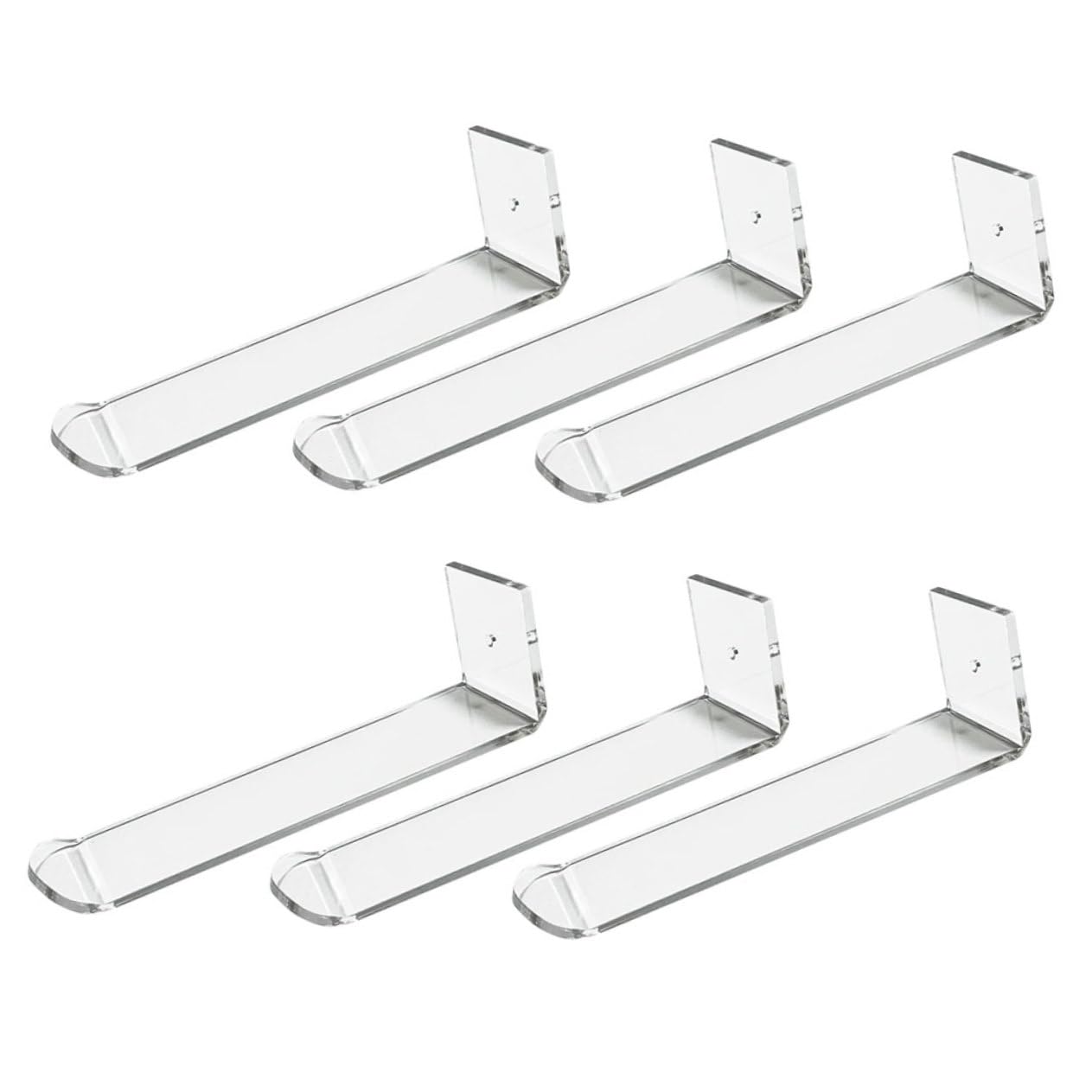 WOFASHPURET Head Band Wall Mount Holder Stand 6 Pack Acrylic Hairband Display Racks Hairband Holder Stand Storage Wall Acrylic Headband Holders