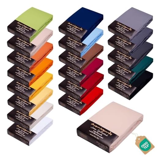 Leonado Vicent - Classic Spannbettlaken Bettlaken 100% Baumwolle Jersey Spannbetttuch in vielen Farben & Größen MARKENQUALITÄT ÖKO TEX Standard 100 (90 x 200 cm - 100 x 200 cm, Petrol) 7 AVANTGARDE Premium Spannbetttuch - 180x200-200x220 - 40cm Steg - auch für Boxspringbett & Wasserbett - Spannbettlaken sehr Gute ca.170g/m² - Bettlaken 100% Jersey Baumwolle, Laken 1,1 KG (07 Beige)