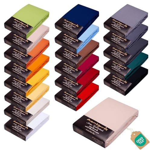 AVANTGARDE Premium Spannbetttücher - 180x200cm -200x220cm - 40cm Steg -...