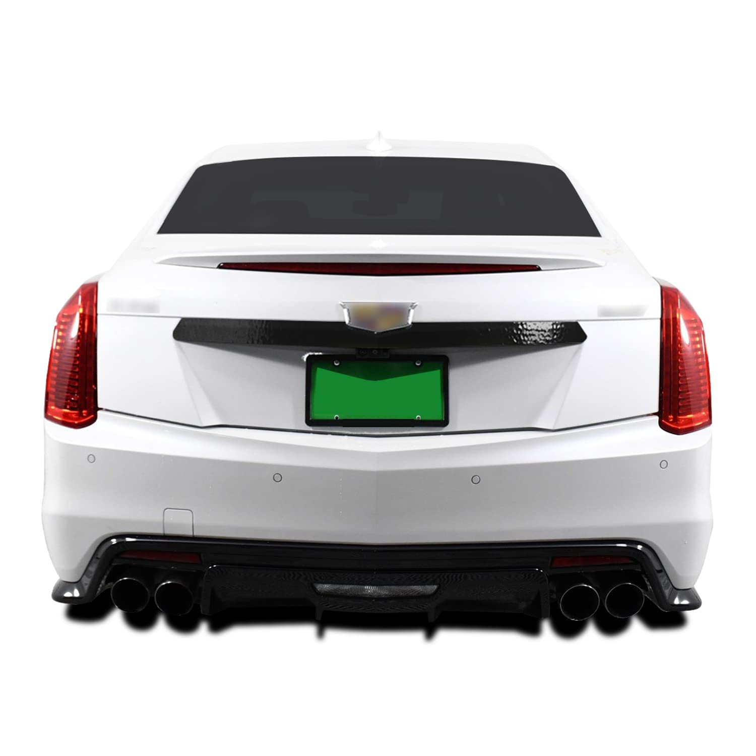 Trunk Trim Chrome Delete Vinyl Blackout Overlay Wrap Kit Compatible with Cadillac CTS 2014 2015 2016 2017 2018 2019 - Gloss Black