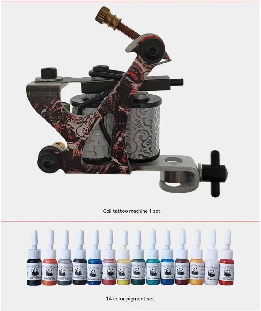 GDDZA 完全なコイルマシンキットタトゥー電源ロータリーペン