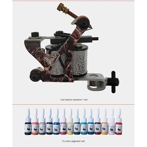 Complete Coil machine kit Tattoo Power Supply Rotary Pen With Cartridge Needles Permanent Make-up Machine For Body Art