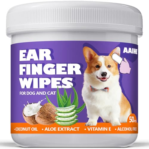 Dog ear wipes,Gently Remove Ear Wax & Dirt,Relieve Ear Itching Fresh Coconut Scent, All Natural Ingredients dog ear cleaning wipes – 50 Count Dog ear wipes,Gently Remove Ear Wax & Dirt,Relieve Ear Itching Fresh Coconut Scent, All Natural Ingredients dog ear cleaning wipes – 50 Count
