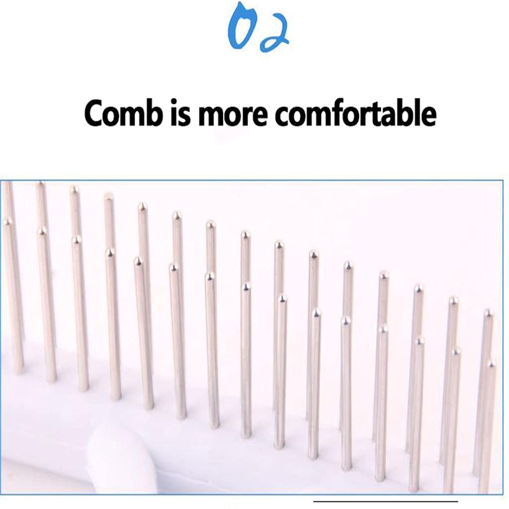 Peine de rastrillo Blanco para Perros, Cepillo para Pelo Corto y Largo, para Quitar Gatos, Cepillo para Perros, Herramientas de Aseo, Suministros para Perros y Mascotas liujiapeng55 (Blanco)