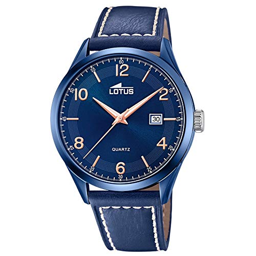 Preisvergleich Produktbild Lotus Herren Analog Quarz Uhr mit Leder Armband 18635 / 1