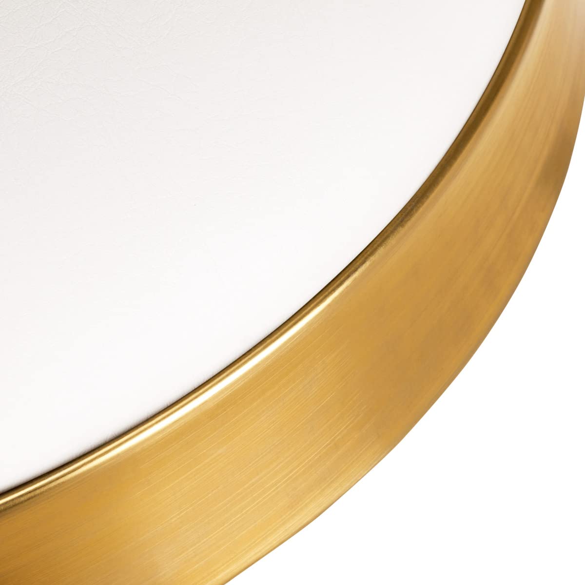 ACTIVESHOP Kosmetikhocker Friseurhocker Arbeitshocker Rollhocker Drehhocker H7 Gold Weiss