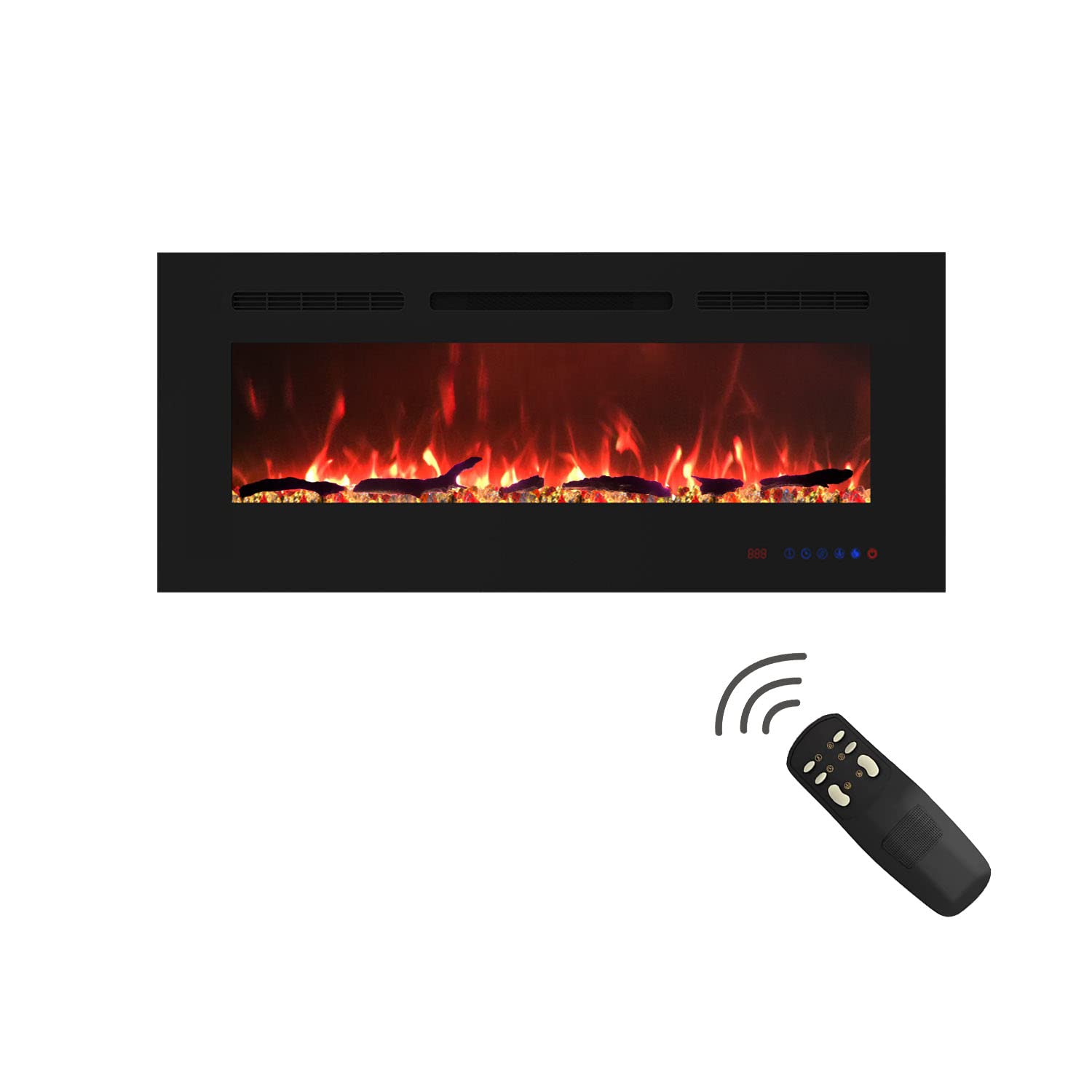Buy BizHomart Electric Fireplace 42 Inches Recessed and Wall ed