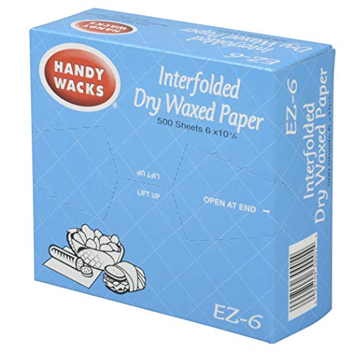 Handy Wacks Interfolded Deli Paper, 500 sheets per pack - 12 per case.