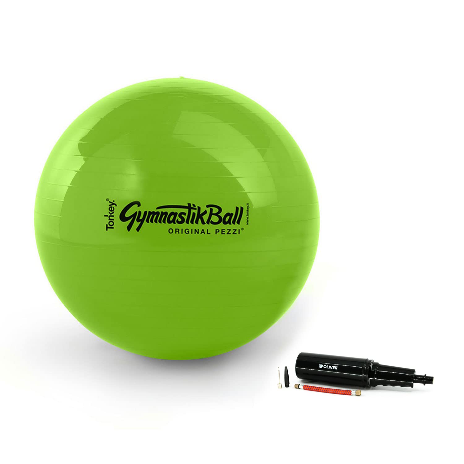 PEZZI Set di palle da ginnastica standard da 42 cm fino a 75 cm, con pompa Oliver fino a 400 kg di portata