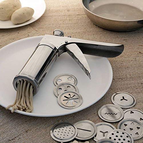 7Seas Chakali Maker/Sev Maker/Farsan Maker/Gathiya Maker, Snacks Maker Machine with 15 Different Types of Blades, Kitchen Press, Sev Maker(1Set) 1