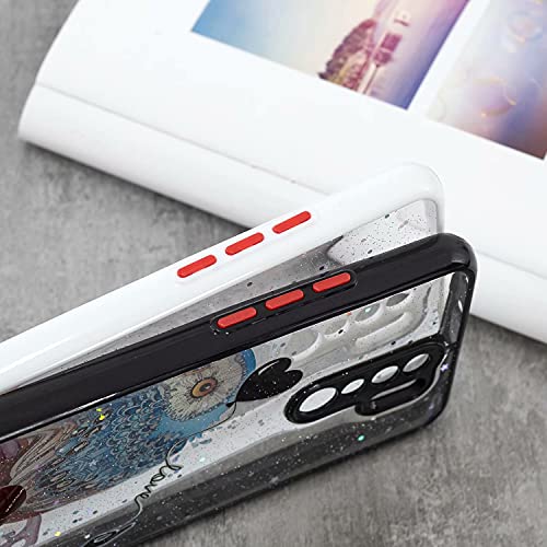 TYWZ kristalhelder Bling Sparkly hoesje voor Xiaomi Redmi 9, glitter glanzende dunne, harde PC valbescherming… - Afbeelding 7