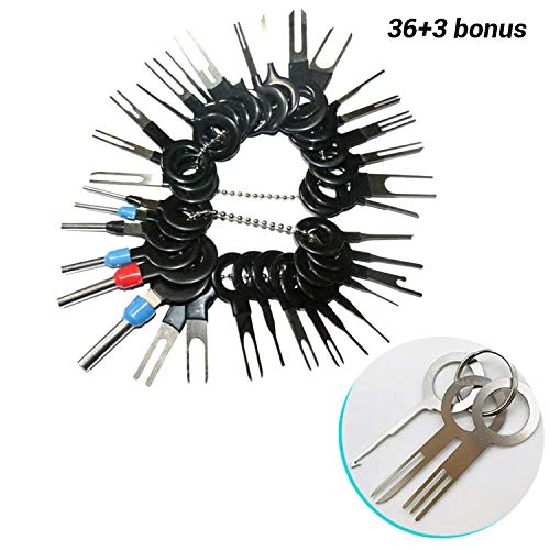 39pcs Werkzeuge zum Entfernen von Stiften?Schlüssel zum automatischen Entfernen von Terminals für Auto Auto Kabelstecker Terminal Pin Extractors Puller Remover Reparatur Key Tools Set Terminal.