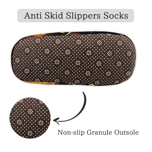 House Slippers for Women Men Black Cats Halloween Pumpkins Indoor Slippers Non-Slip Fuzzy Feet Slipper Winter Warm House Shoes, Women 5-6/Men 3-44