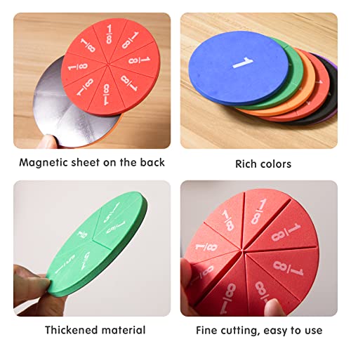 Image of Magnetic Fraction Tiles Circles 51 pcs Fraction Bars Set