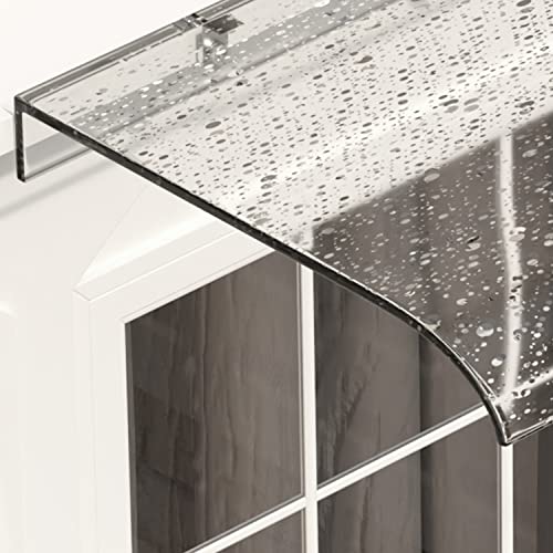 Gimisgu Vordach Haustürvordach 40x80cm Regenschutz Pultbogenvordach 3,5mm Transparent Pultvordach Überdachung Vordach für Haustür