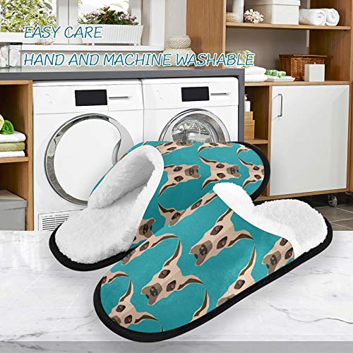 Unisex Slippers Fuzzy Feet Plush Cotton Slippers Anti-Slip Warm House Shoes M/L3