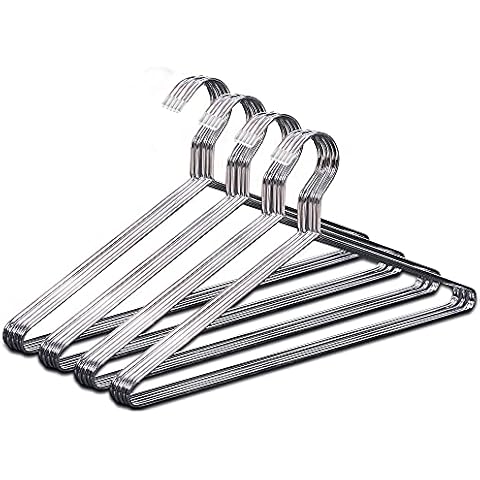 MISSLO 20 Pack Stainless Steel Hangers Cover