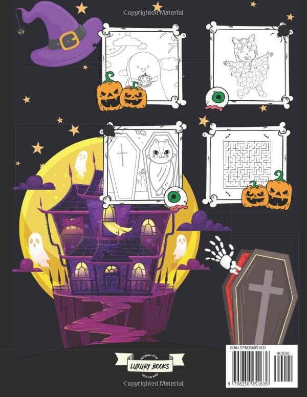 Halloween edition My activity book for kids: 1 of 3 Collection|Halloween Activity Book For kids | 106 pages| 8.5 x 11 |halloween coloring books for ... Pages-Assorted words-puzzles-mazes image 3
