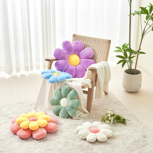 Mepherl Flower Pillow,Daisy Pillow Flower Shaped Throw Pillow,Cute Pillows Flower Cushion,Flower Floor Pillow Seating Cushion For Bedroom,Sofa,Couch thumb #2