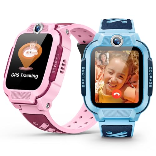imoo Z3 Montre Connectée Enfant 4G avec GPS & Carte SIM, Appels Vidéo, WiFi, SOS, Étanche IP68 – Montre Téléphone pour Filles et Garçons(Bleu)
