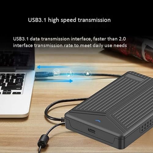 Caja externa para disco duro 2.5 pulgadas USB 3.1 miniatura 7