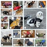 Savlot Hundejacke Winterweste Jacken Hundemantel Hundepullover Haustier Skifahren Kostüm Ärmellose Baumwolle Gepolsterte Weste Mit Brustgurt Gurt - Schwarz, L