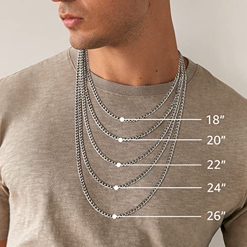 Pavoi Italian Solid 925 Sterling Silver, 22K Gold Plated, 5Mm Italian Diamond-Cut Curb Link Chain Necklace For Men And Women, Made In Italy  thumb #1