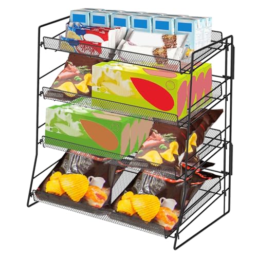 TNTGMG Présentoir à bonbons en métal à 4 niveaux pour plan de travail, 40 × 22 × 41 cm,...