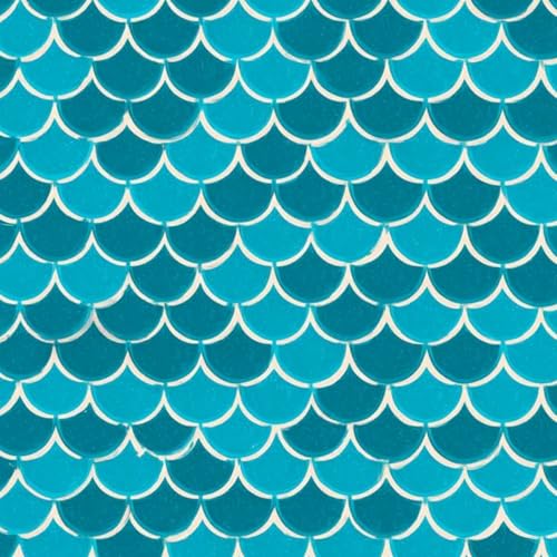 壁紙 60cm x 300cm 剥がせる シームレスな青と灰色の魚パターン 魚鱗の背景 ベクターイラスト 多機能 防水/汚れ防止/防油 食器棚 クロ 玄関 ふすま紙 家具 部屋 DIY 賃貸OK