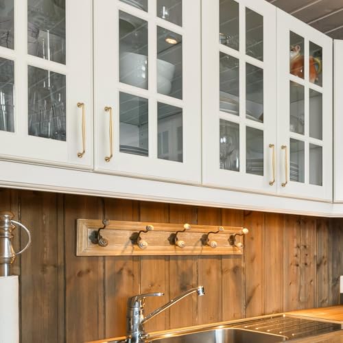 Image of Ravinte 5 Pack 7-1 /2 Inch Champagne Bronze Kitchen Cabinet Handles Solid Zinc Alloy Cabinet Pulls Cupboard & Drawer Handles