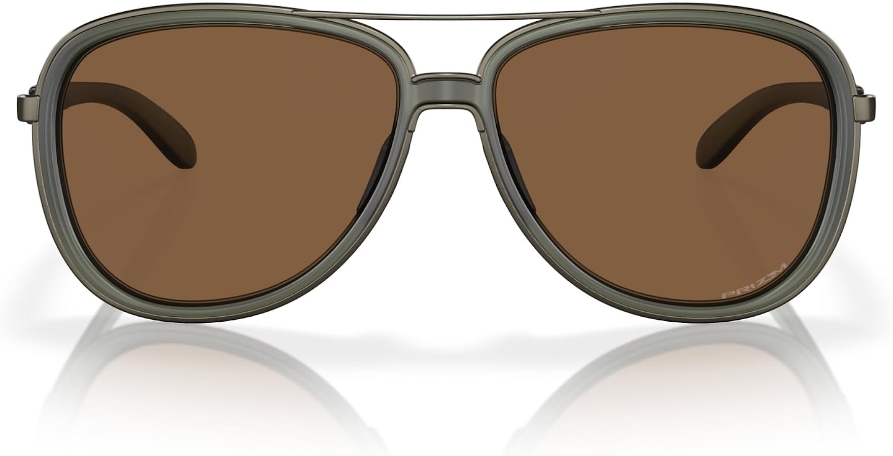 Oakley Women's OO4129 Split Time Aviator Sunglasses, Matte Olive