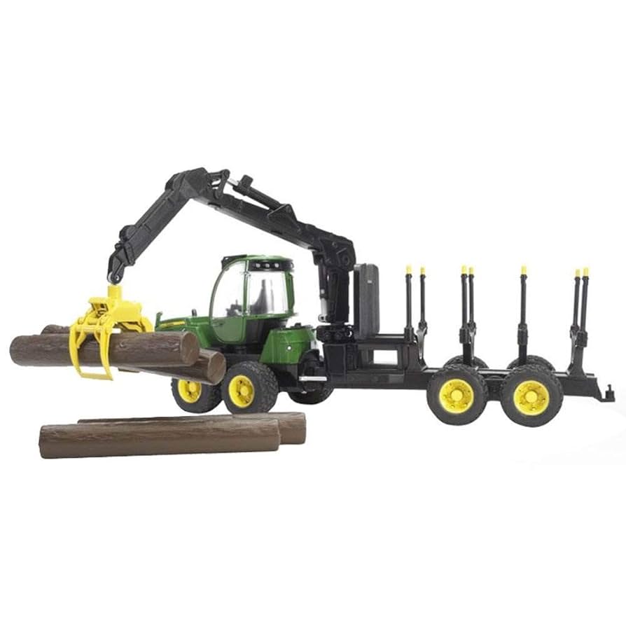 その他 Chris Boger Bruder 09805 John Deere 1210E Forwarder with 4 Logs and Log
