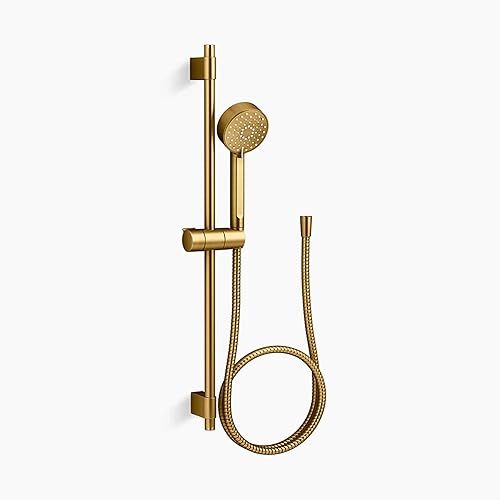 KOHLER 98361-G-2MB Awaken G90 Kit de ducha de mano de tres funciones de 24", 1.75 gpm, latón moderno cepillado vibrante