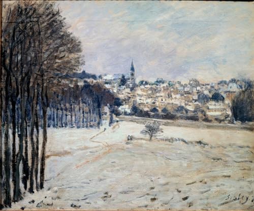 Huile sur toile Sisley la neige à Marly Poster Grand Format Finition Premium