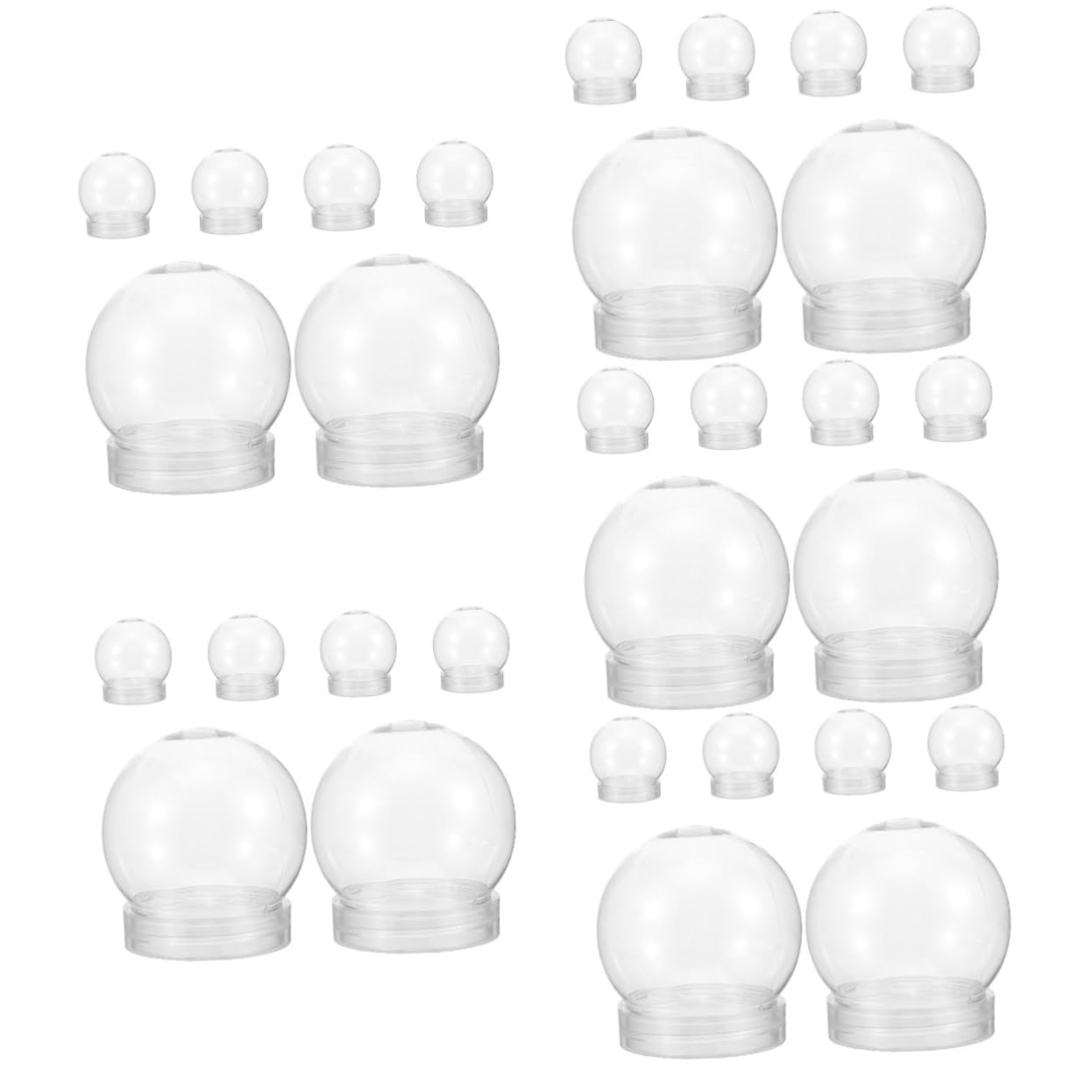 Cabilock 30 Pz Palloncino in Plastica Trasparente Vaso Globo Fai da Te Forniture Globo di Neve Globo di Neve di Natale Crea Il Tuo Globo di Neve L'animale Domestico