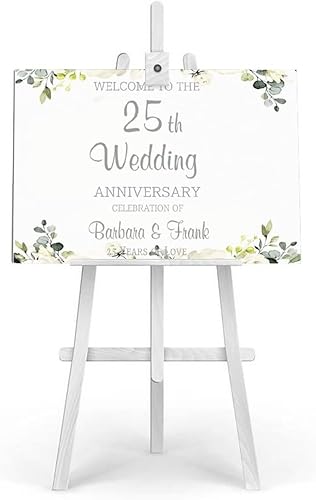 Miniatura 3 de BESTORLOVE Cartel de bienvenida personalizado para recepción o ceremonia, cartel de bienvenida con cualquier nombre y fecha, 12 x 18 pulgadas